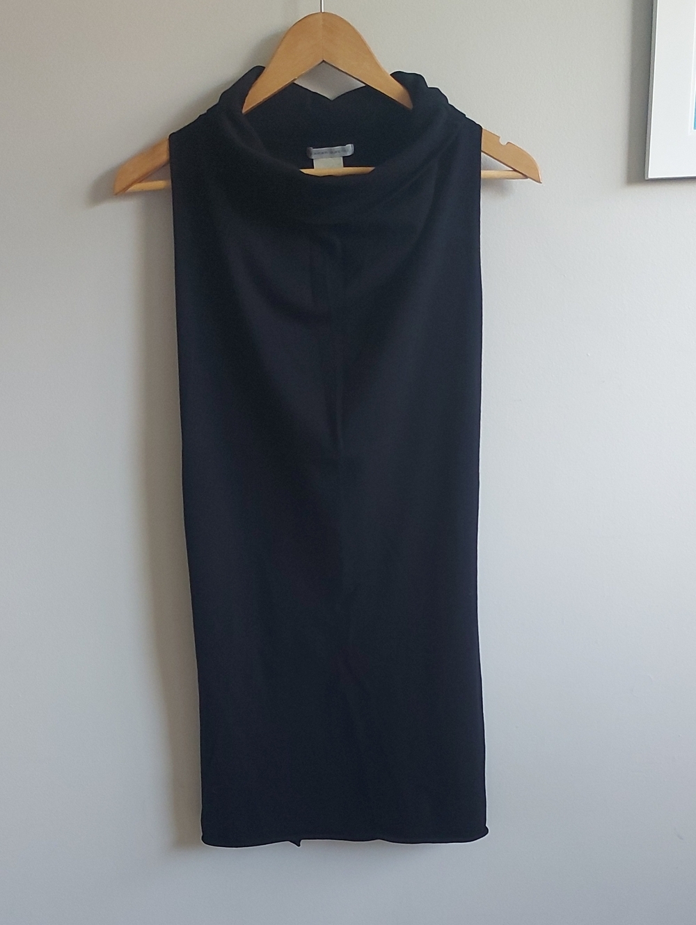 Sleeveless Black Cowl Neck Dress - Women's